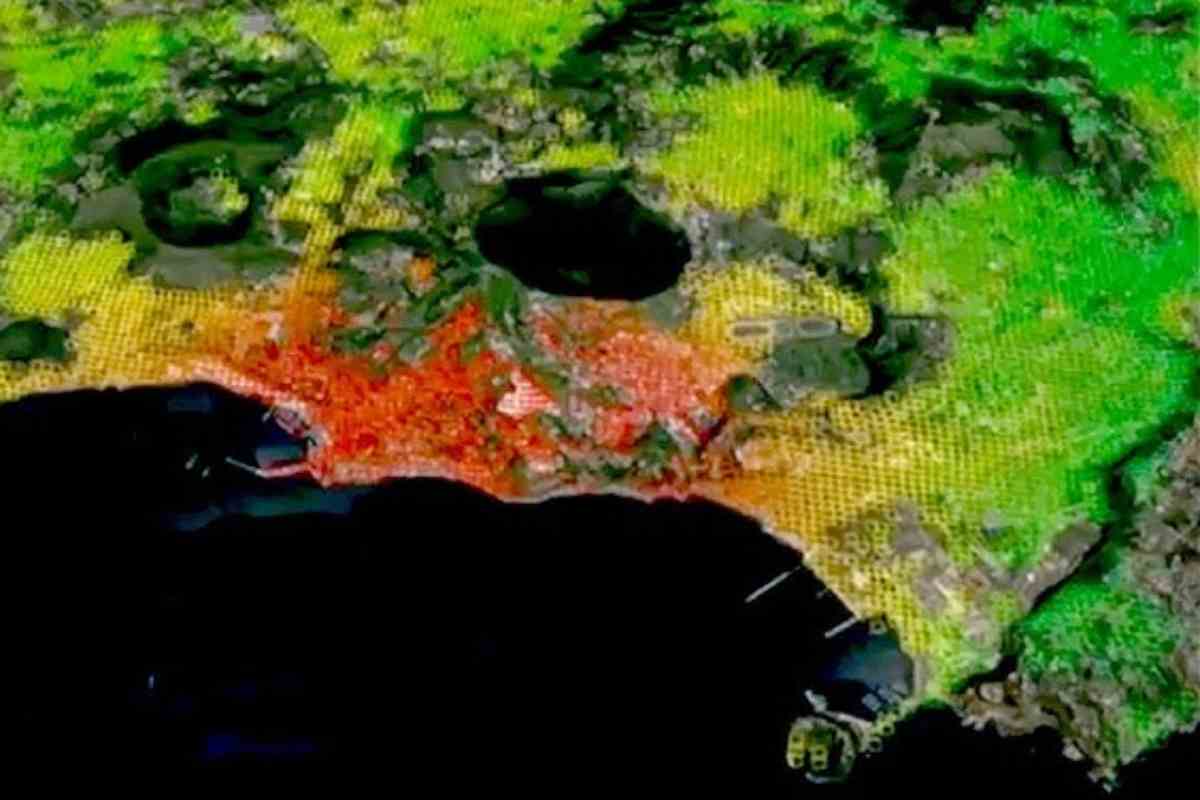 Campi Flegrei visti dal satellite