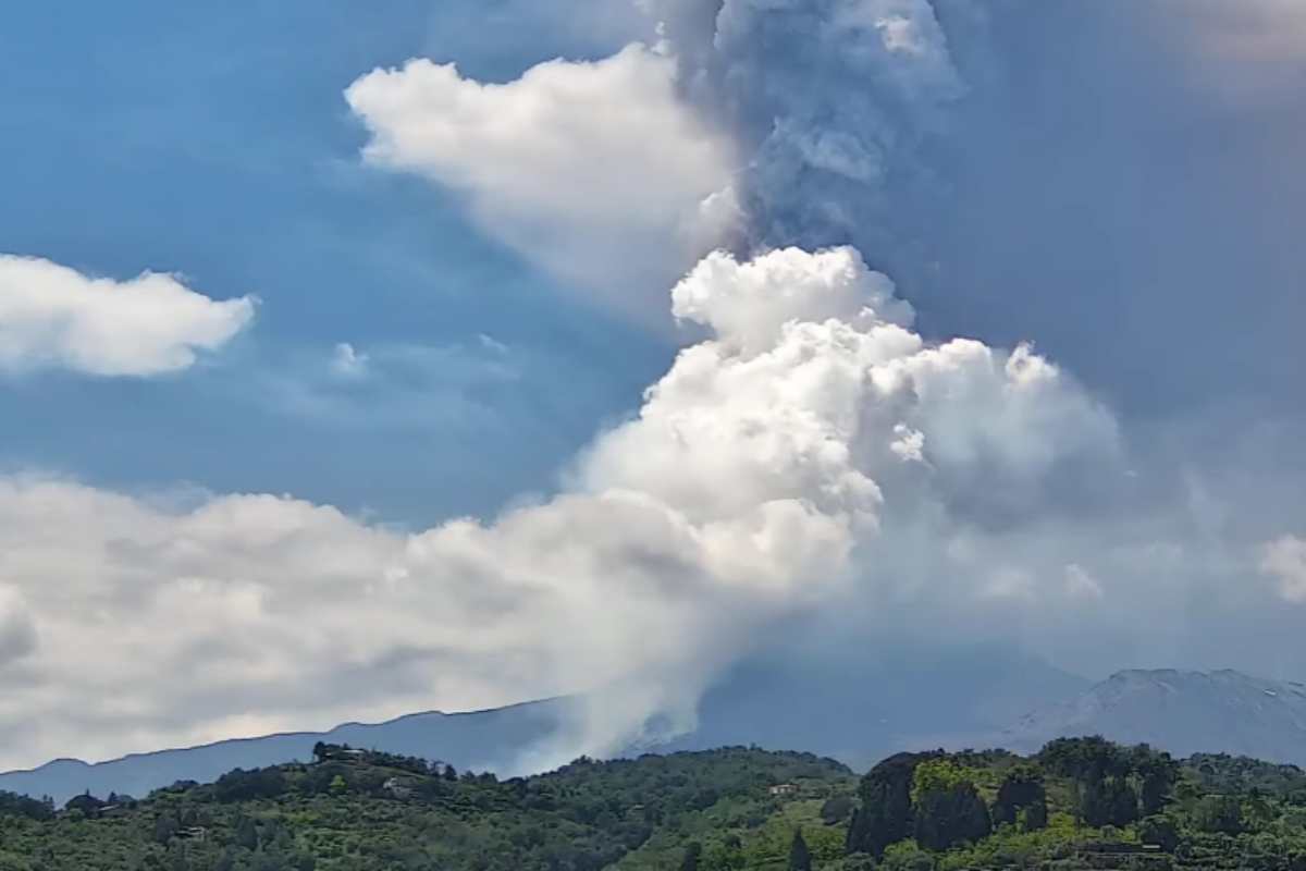 immagini spettacolari dell'attività dell'Etna